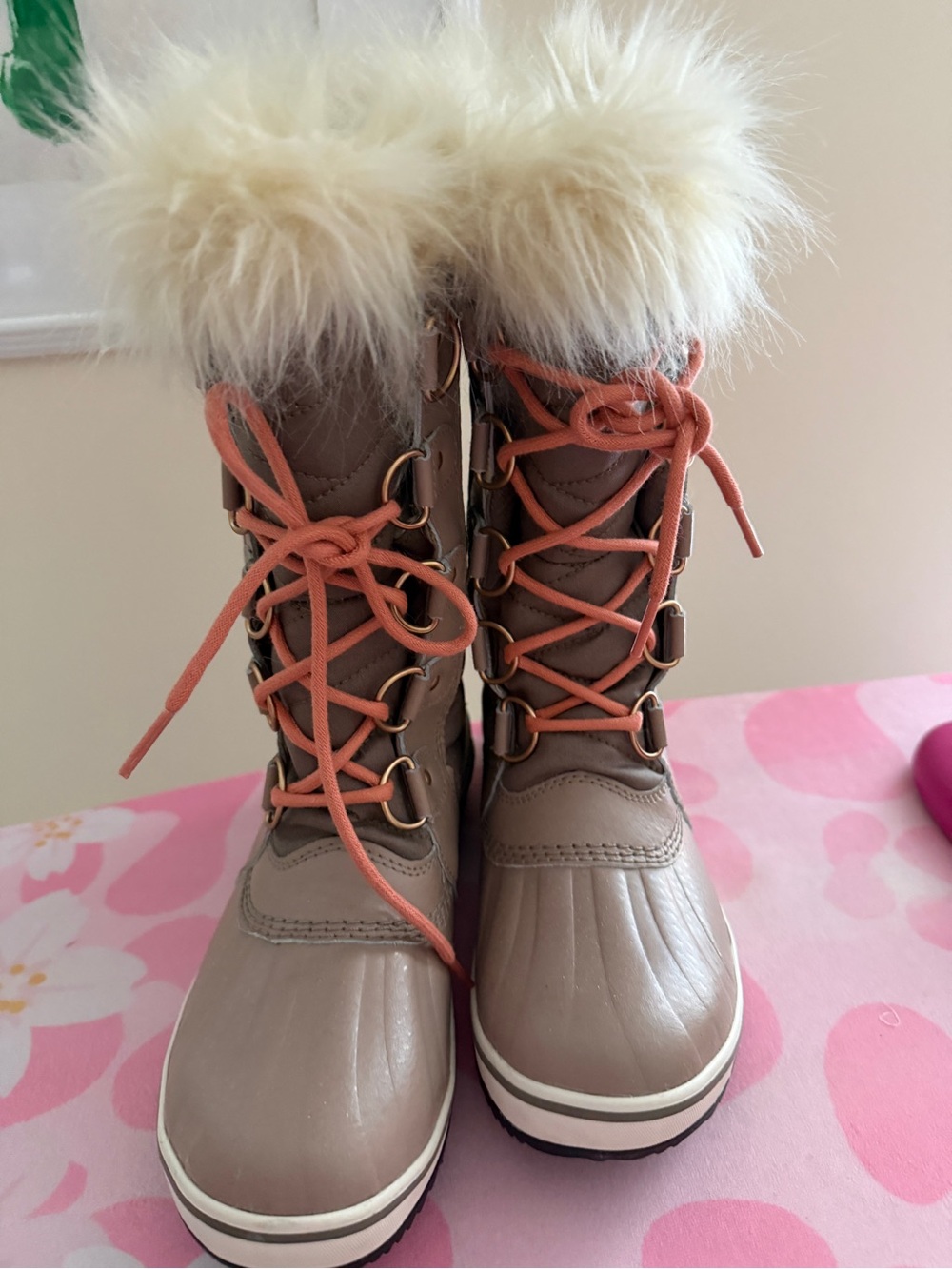 New Sorel Tofino II Omega Boots Taupe Pink Size 7